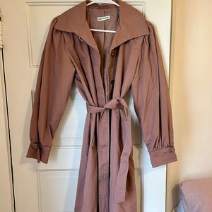 Mauve Rose color RainShedder vintage trench coat